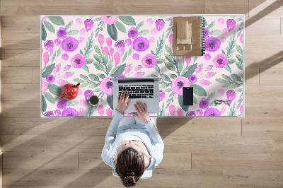 Large desk mat table protector floral Pattern