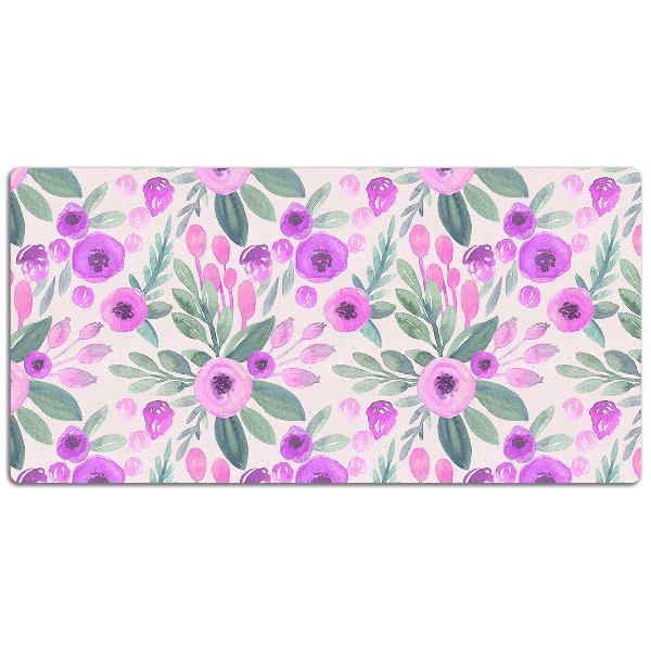 Large desk mat table protector floral Pattern