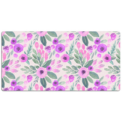 Large desk mat table protector floral Pattern