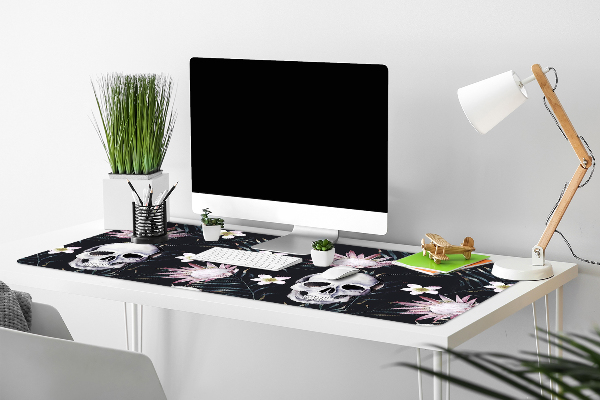 Full desk protector Skull and leaves