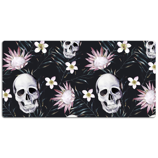 Full desk protector Skull and leaves