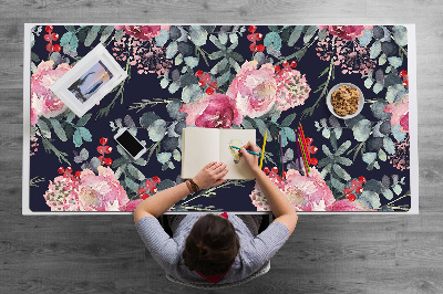 Desk pad Flowers and leaves