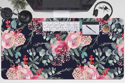 Desk pad Flowers and leaves