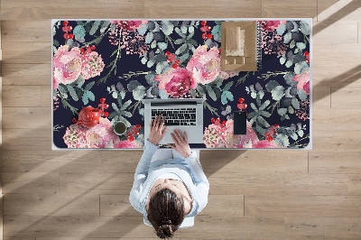 Desk pad Flowers and leaves