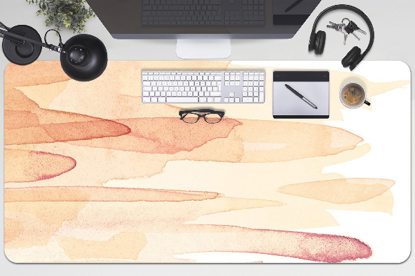 Large desk mat for children yellow lines