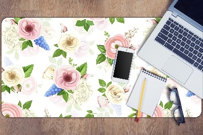 Desk pad drawn flowers