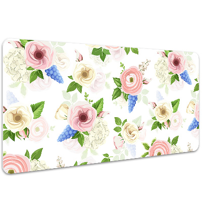 Desk pad drawn flowers