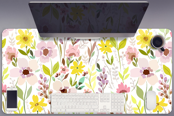 Desk pad Colorful flowers