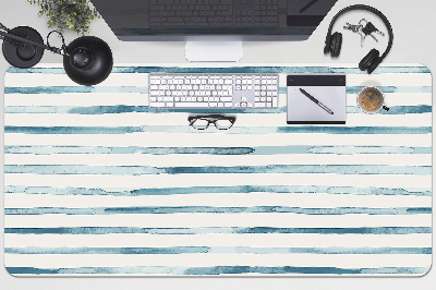 Full desk protector blue lines