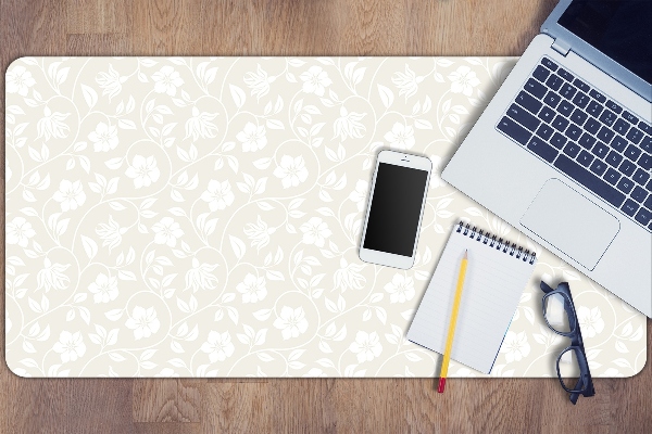 Full desk protector floral wallpaper
