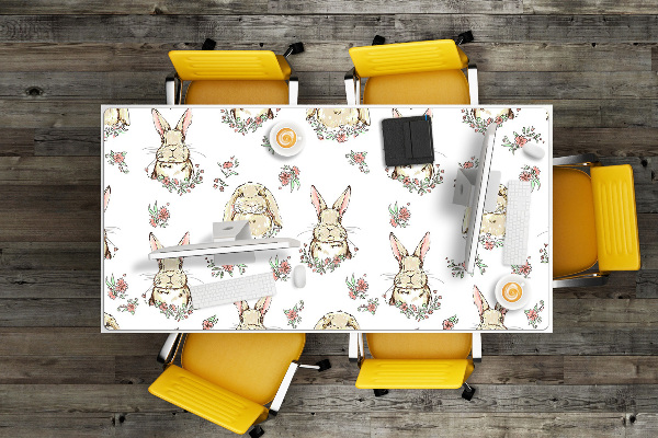 Full desk pad light brown rabbits