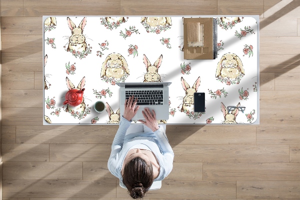 Full desk pad light brown rabbits
