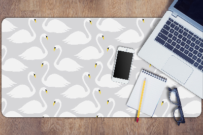 Full desk mat white swans