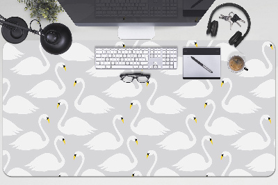 Full desk mat white swans