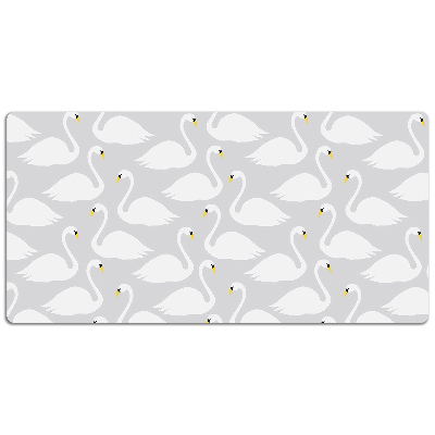 Full desk mat white swans