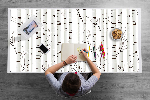 Large desk mat for children birches