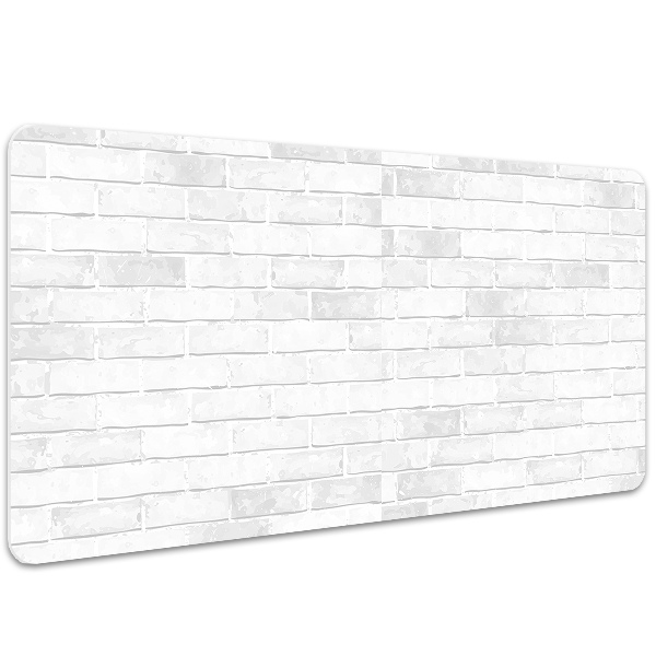 Large desk mat for children white brick