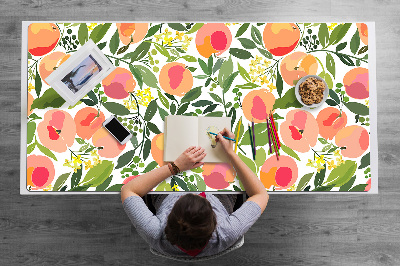 Large desk mat for children Peaches