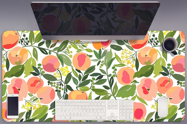 Large desk mat for children Peaches