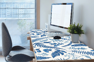 Full desk protector blue fern