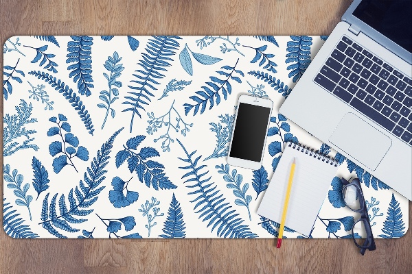 Full desk protector blue fern