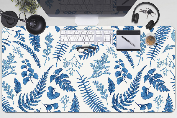 Full desk protector blue fern