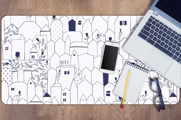 Full desk pad sketched city