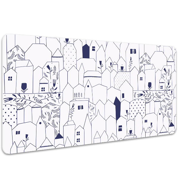 Full desk pad sketched city