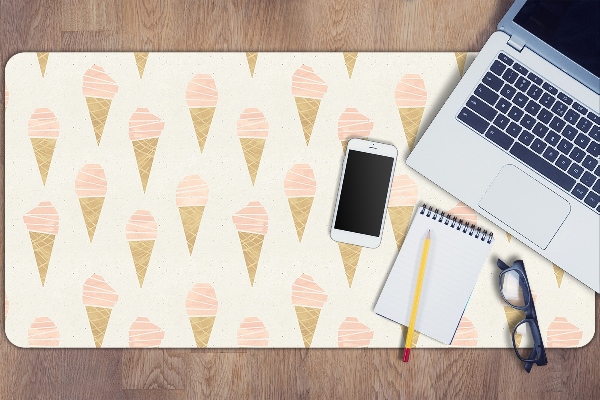 Large desk mat for children pink ice cream