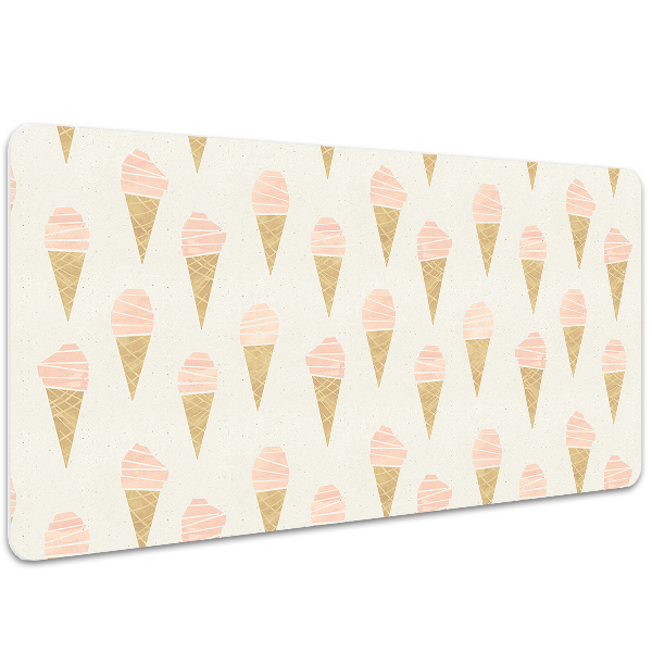 Large desk mat for children pink ice cream