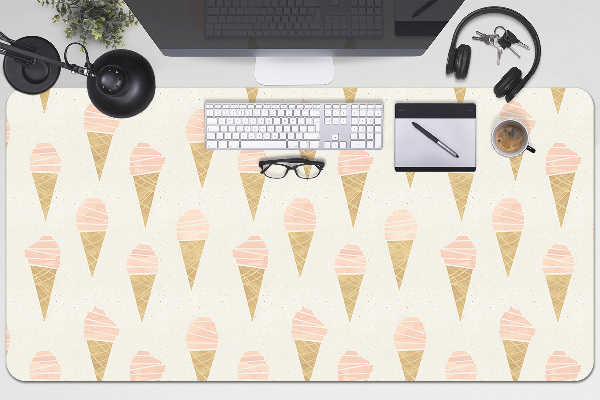 Large desk mat for children pink ice cream