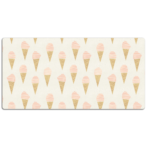 Large desk mat for children pink ice cream