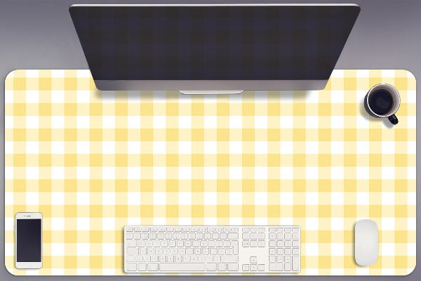 Large desk mat for children yellow grille