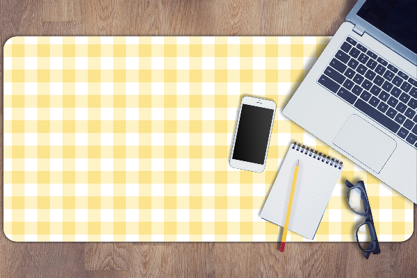 Large desk mat for children yellow grille