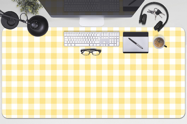 Large desk mat for children yellow grille