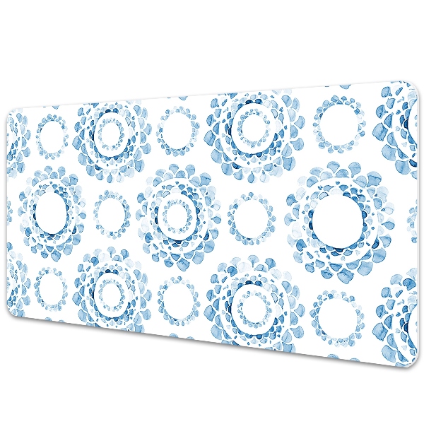 Desk pad blue circles