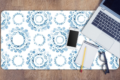 Desk pad blue circles