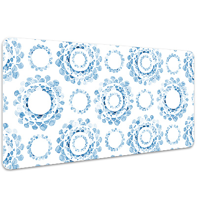 Desk pad blue circles