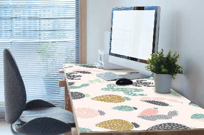 Full desk protector colorful cacti