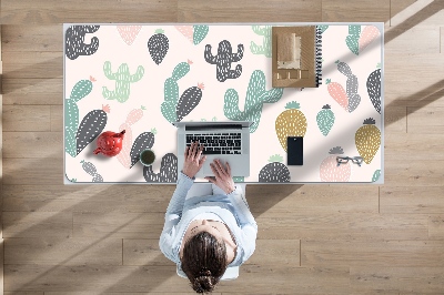 Full desk protector colorful cacti