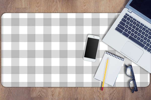 Large desk pad PVC protector gray grille