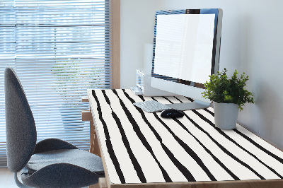 Large desk pad PVC protector black lines