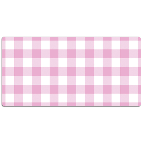 Large desk mat table protector pink grille