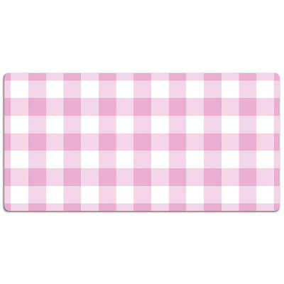 Large desk mat table protector pink grille