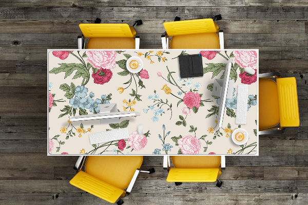 Desk pad Colorful flowers