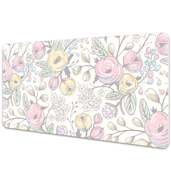 Desk pad Colorful flowers