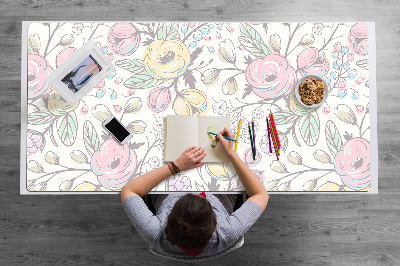 Desk pad Colorful flowers