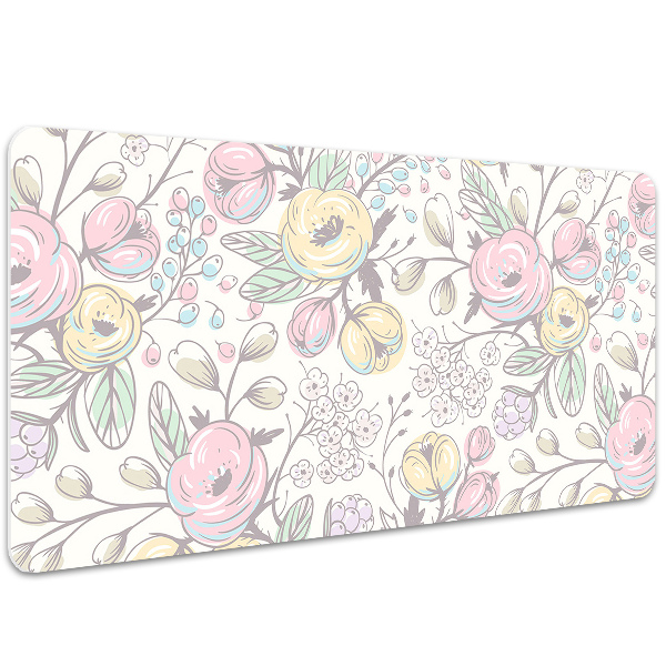 Desk pad Colorful flowers