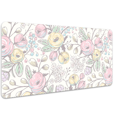 Desk pad Colorful flowers