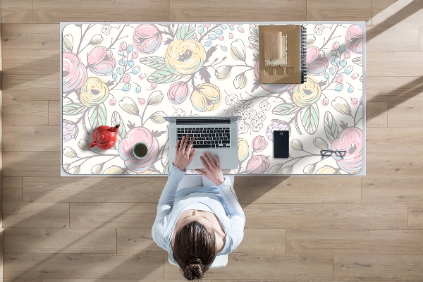 Desk pad Colorful flowers